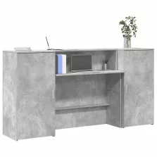   vidaXL recepciós pult betonszürke 200x50x103,5 cm szerelt fa