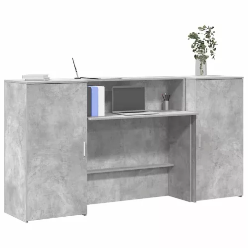 vidaXL recepciós pult betonszürke 200x50x103,5 cm szerelt fa