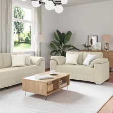   vidaXL Kanapé Szett 2 pcs Tópszínű 219 x 77 x 82 cm szövet