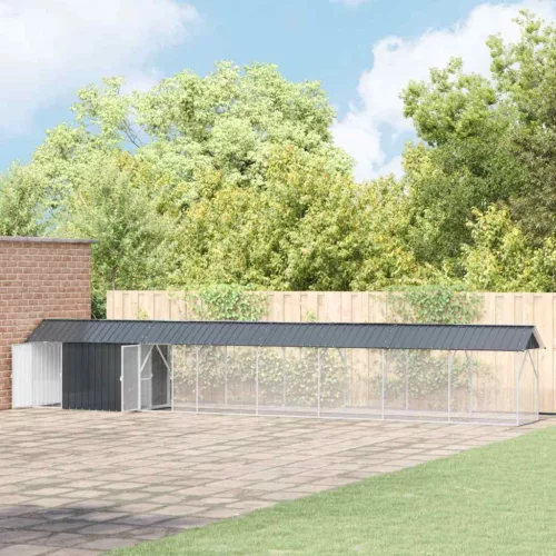 vidaXL Madár kalitka Antracit 844 x 103 x 142 cm Horganyzott acél