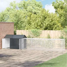   vidaXL Madár kalitka Antracit 619 x 111 x 142 cm Horganyzott acél