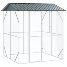 vidaXL Madárkalitka Antracit 210x227x247 cm Acél