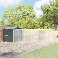   vidaXL Madár kalitka Antracit 845 x 304 x 247 cm Horganyzott acél