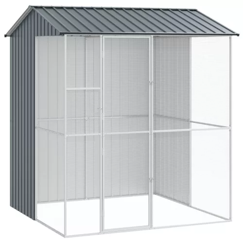 vidaXL Madárkalitka Antracit 215x210x247 cm Acél