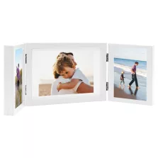   vidaXL fehér háromszárnyas fényképkeret 28x18 cm + 2x(13x18 cm)
