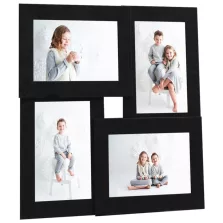   vidaXL fekete MDF fényképkeretszett 4 db 10 x 15 cm-es képhez