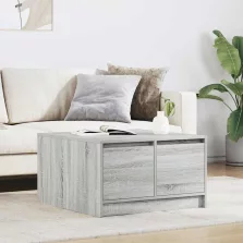   vidaXL szürke sonoma dohányzóasztal fiókokkal 70,5x70x40 cm