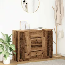   vidaXL antik fa szerelt fa tálalószekrény fiókos 100,5x35x76 cm