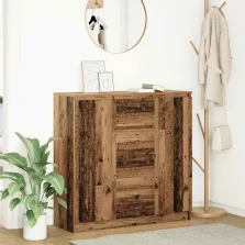   vidaXL antik fa szerelt fa tálalószekrény fiókos 100,5x35x98,5 cm