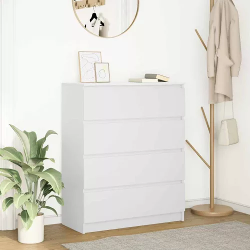 vidaXL fehér szerelt fa tálalószekrény 80x35x99 cm