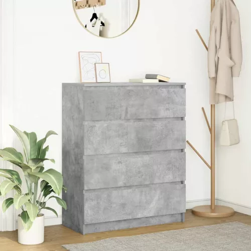 vidaXL betonszürke szerelt fa tálalószekrény 80x35x99 cm