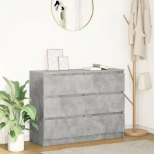  vidaXL betonszürke szerelt fa tálalószekrény 100x35x76 cm