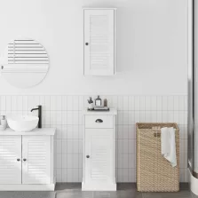   vidaXL Fürdőszoba bútor szett fiókkal VIGO 2 pcs Barna és fehér