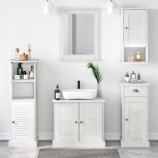   vidaXL Fürdőszoba bútor szett VIGO 5 pcs antik fehér 37 x 34 x 110 cm