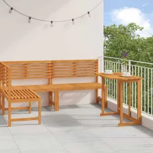 vidaXL Kert Pad Készlet 3 pcs Barna Tömör Akácfa