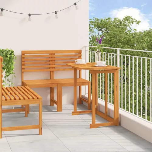 vidaXL Kert Bistro Készlet 3 pcs Barna Tömör Akácfa