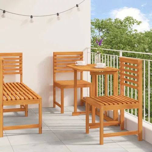 vidaXL Kert Bistro Készlet 5 pcs Barna Tömör Akácfa