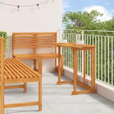 vidaXL Kert Bistro Készlet 5 pcs Barna Tömör Akácfa