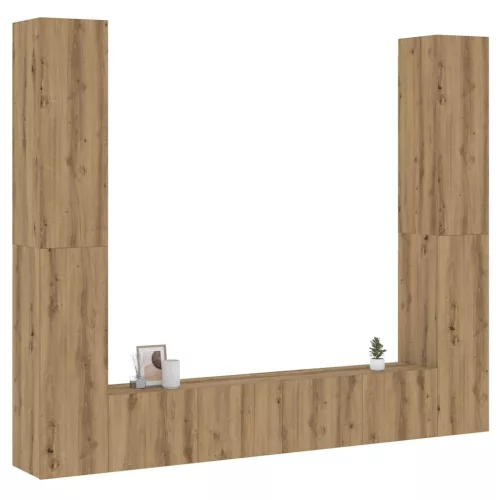 vidaXL fali TV szekrények 6 db kézműves tölgy szerelt fa