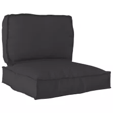 vidaXL Raklap párna készlet 2 pcs Fekete Oxford Szövet