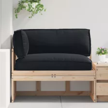 vidaXL Raklap párna készlet 3 pcs Fekete Oxford Szövet