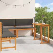 vidaXL Kert Pad Készlet 4 pcs Barna Tömör Akácfa