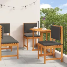 vidaXL Kert Bistro Készlet 4 pcs Barna Tömör Akácfa