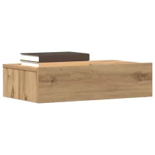   vidaXL kézműves tölgy színű szerelt fa éjjeliszekrény 60x35 cm
