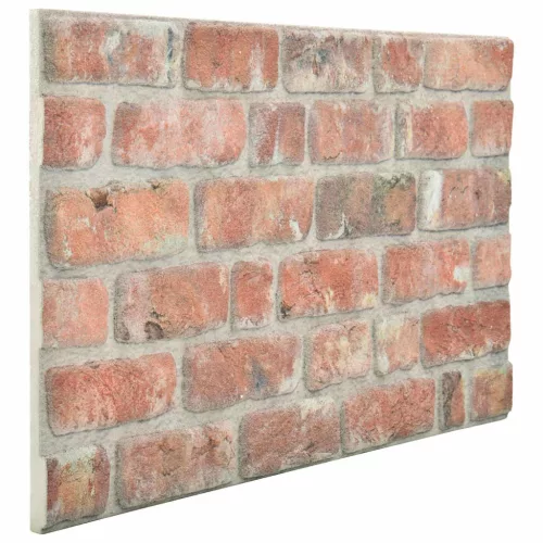 vidaXL Fali panelek 10 pcs Piros 100 x 50 cm EPS Hab