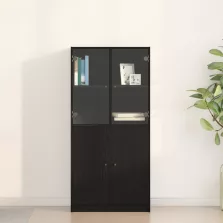 vidaXL Magasfiú Fekete tölgy 68 x 37 x 142 cm