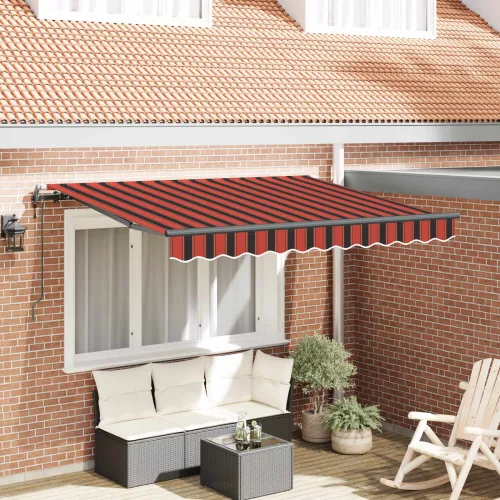 vidaXL Behúzható napellenző Barna 250 x 200 cm szövet
