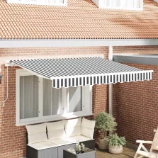 vidaXL Behúzható napellenző Antracit 300 x 200 cm szövet