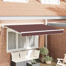   vidaXL Napernyő keret Barna 350 x 200 cm Poliészter PU bevonattal