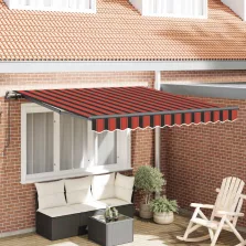   vidaXL Behúzható napellenző narancssárga és barna 300 x 250 cm