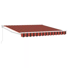   vidaXL Behúzható napellenző Narancs és Barna 300 x 250 cm