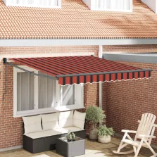   vidaXL Behúzható napellenző Narancs és Barna 300 x 250 cm
