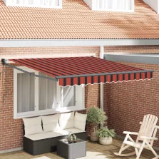   vidaXL Elektromos Kihúzható Napernyő Narancssárga 300 x 250 cm