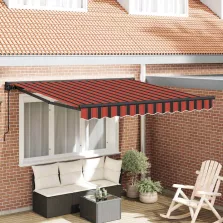   vidaXL Behúzható napellenző Narancs és Fekete 300 x 250 cm