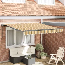   vidaXL Behúzható napellenző Sokszínű 300 x 250 cm Poliészter és acél