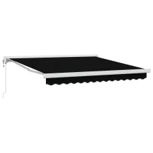   vidaXL Napernyő Fekete 300 x 250 x 165 cm Pamut és Alumínium