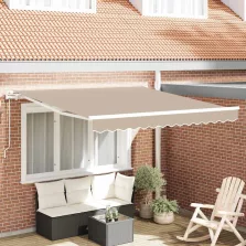 vidaXL Elektromos Kihúzható Napernyő Bézs 300 x 250 cm