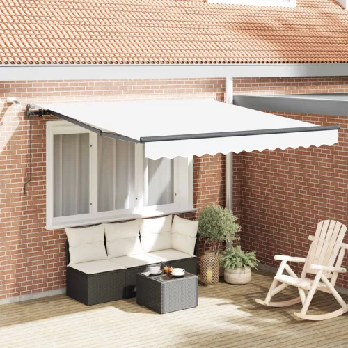vidaXL Napernyő Anyag tartalmaz Fehér 300 x 250 cm Poliészter