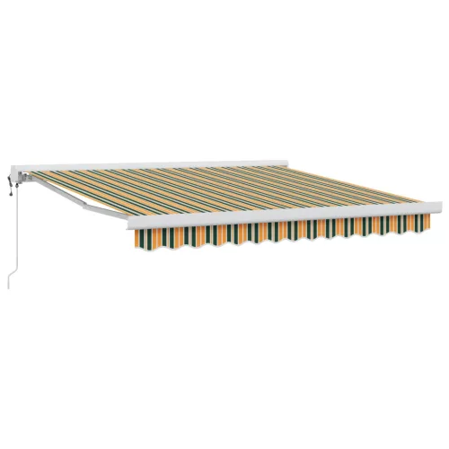 vidaXL Napernyő Zöld és Sárga 300 x 250 x 165 cm Pamut és Alumínium