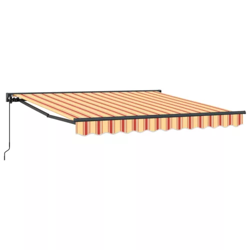 vidaXL Behúzható napellenző Sokszínű 350 x 250 cm Poliészter és fém