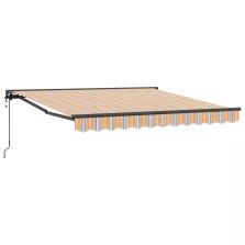 vidaXL Behúzható napellenző Kék és Narancs 350 x 250 cm