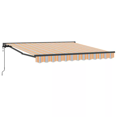 vidaXL Behúzható napellenző Kék és Narancs 350 x 250 cm