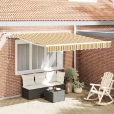   vidaXL Behúzható napellenző Sokszínű 350 x 250 cm Poliészter és fém