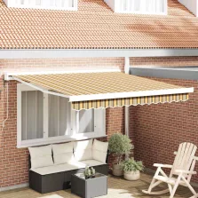   vidaXL Behúzható napellenző Sokszínű 350 x 250 cm Szövet, Fém