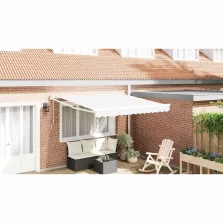 vidaXL Behúzható napellenző Fehér 350 x 250 cm szövet