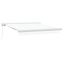   vidaXL Behúzható napellenző Fehér 350 x 250 cm Szövet és Fém